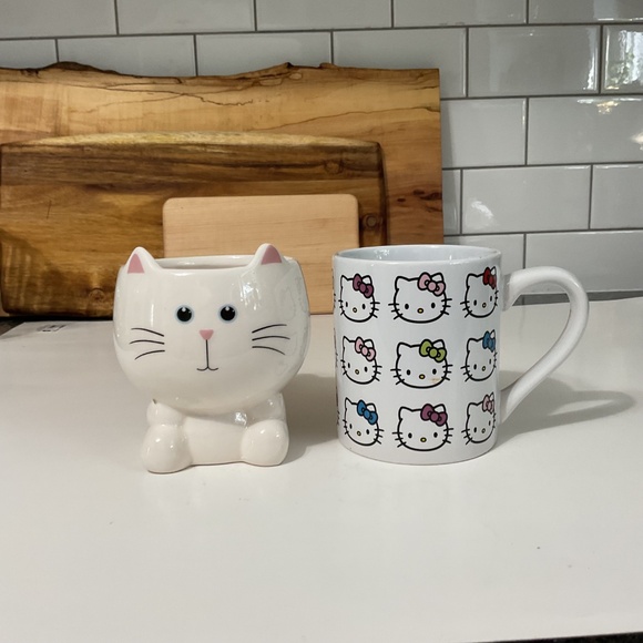 Hello Kitty Mug & Whimsical Cupboard by 10 Strawberry Street  White Cat Mug - Picture 2 of 9